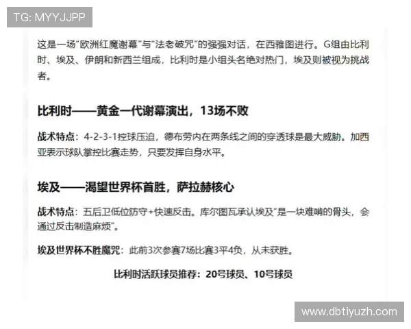 世界杯比利时对阵埃及比赛详细赛程安排及比赛时间预测分析 世界杯比利时对阵埃及比赛详细赛程安排及比赛时间预测分析